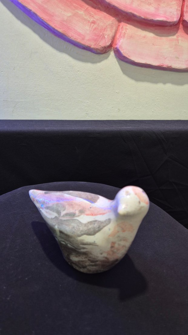 Butik Tasarım El Yapımı "Mermer Desenli" Dekoratif Kuş - Görsel 2