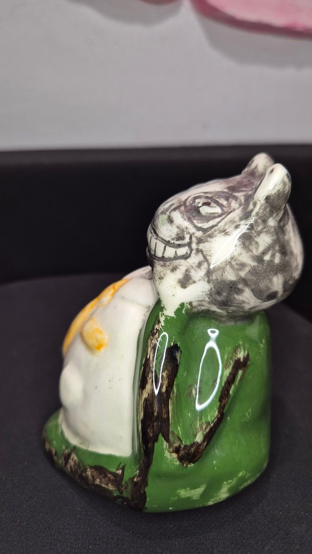 Butik Tasarım "Kravatlı Kurbağa" El Yapımı Dekoratif Obje - Görsel 3