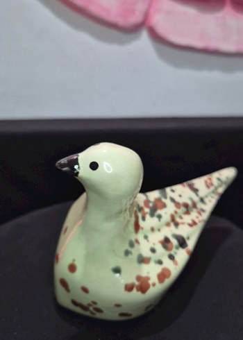 Butik Tasarım El Yapımı Seramik "Benekli Kuş" Dekoratif Biblo - Görsel 4