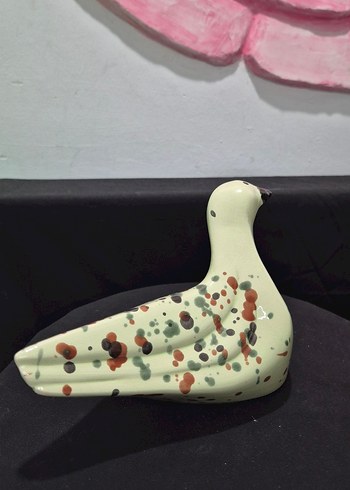 Butik Tasarım El Yapımı Seramik "Benekli Kuş" Dekoratif Biblo - Görsel 7