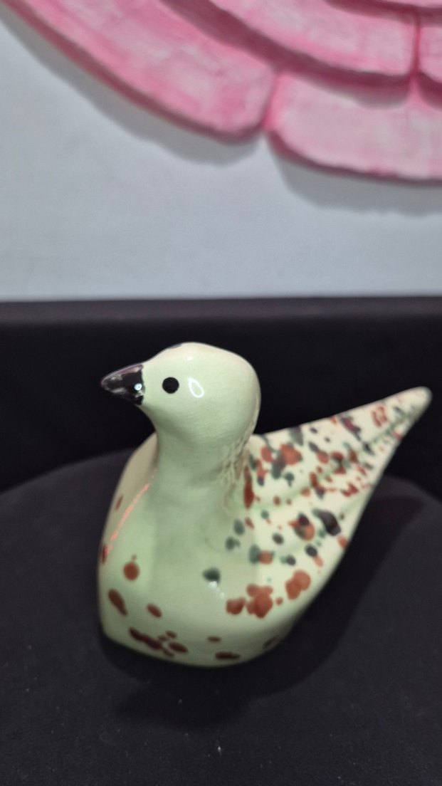 Butik Tasarım El Yapımı Seramik "Benekli Kuş" Dekoratif Biblo - Görsel 4