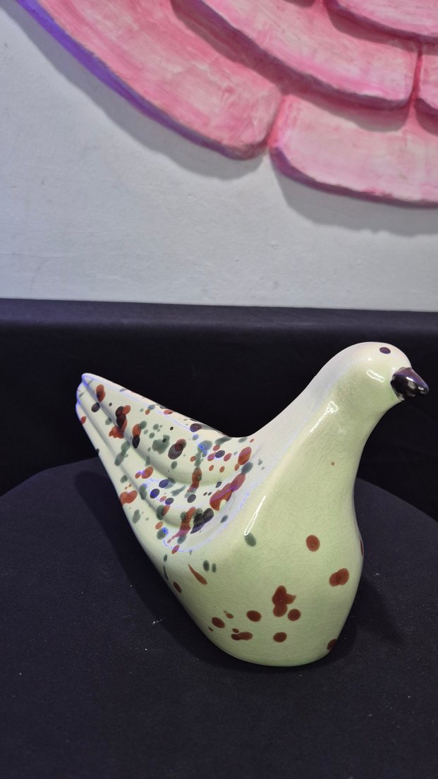 Butik Tasarım El Yapımı Seramik "Benekli Kuş" Dekoratif Biblo - Görsel 2