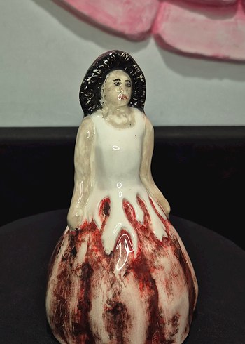 Butik Tasarım El Yapımı Seramik "Prenses" Dekoratif Biblo - Görsel 9