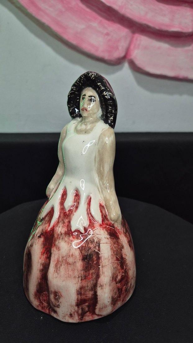 Butik Tasarım El Yapımı Seramik "Prenses" Dekoratif Biblo - Görsel 2