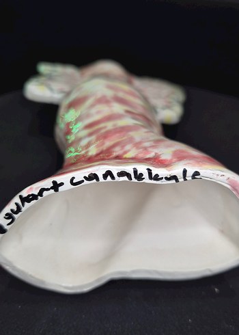 Tasarım El Yapımı Seramik "Renkli Kanatlı Figür" Dekoratif Biblo - Görsel 10