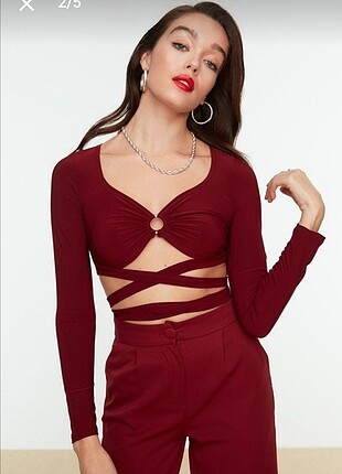 Trendyolmilla bordo bluz