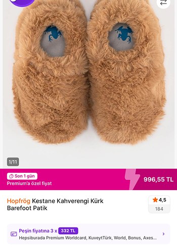 Diğer Kahverengi Çocuk Peluş Ev Terliği eltı hakiki deridir