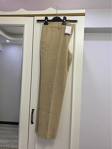Krem kumaş pantolon