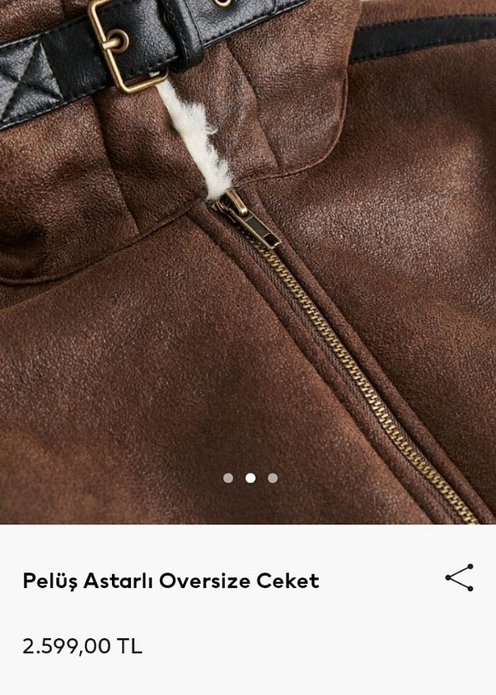 H&M kürklü mont - Görsel 2