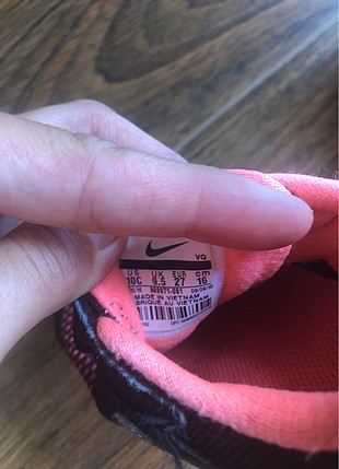 Nike spor ayakkabi 27 numara 16 cm siyah 