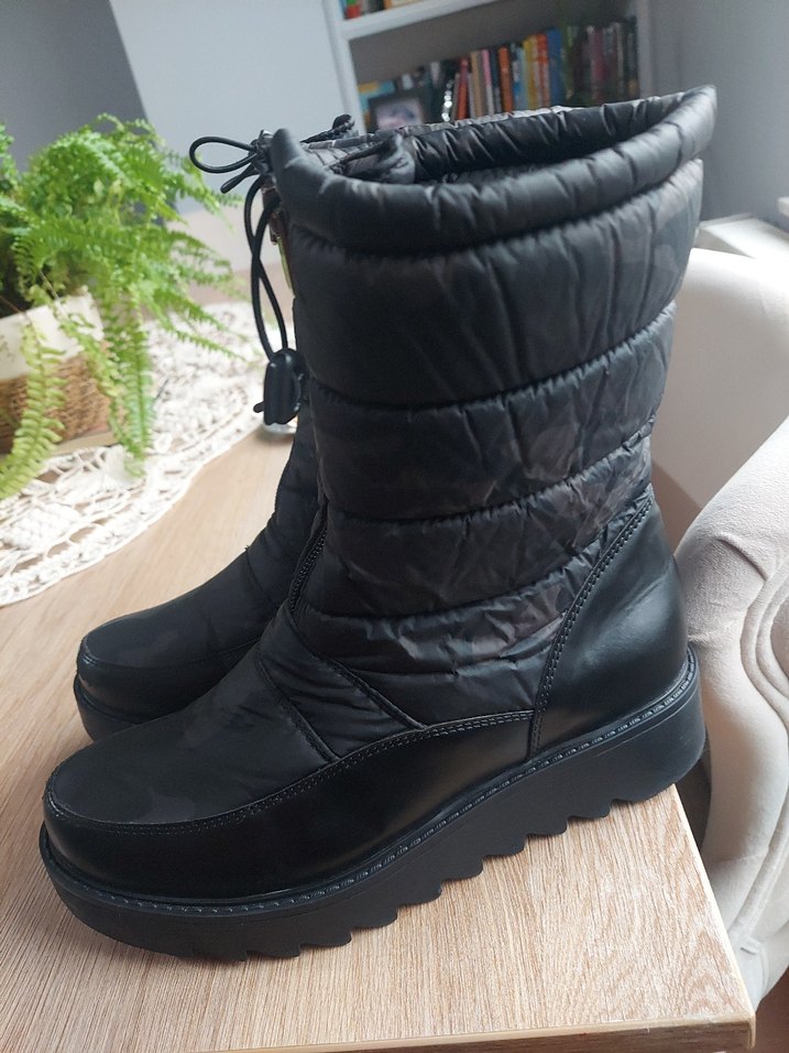 Siyah kadın kar botu - Görsel 5