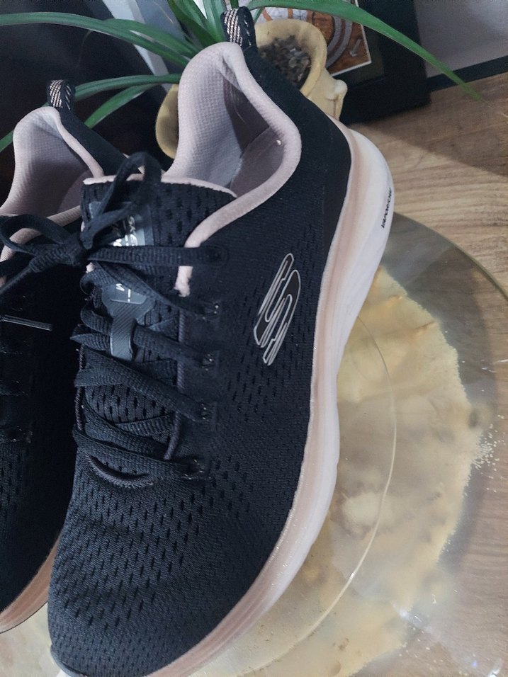 Siyah Bağcıklı skechers Kadın Spor Ayakkabı su geçirmez. - Görsel 3