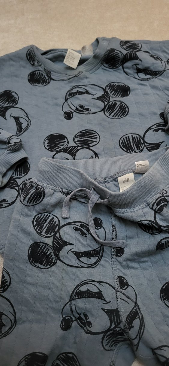 Gri Baskılı Pamuk Bebek Erkek Takımı - Görsel 3