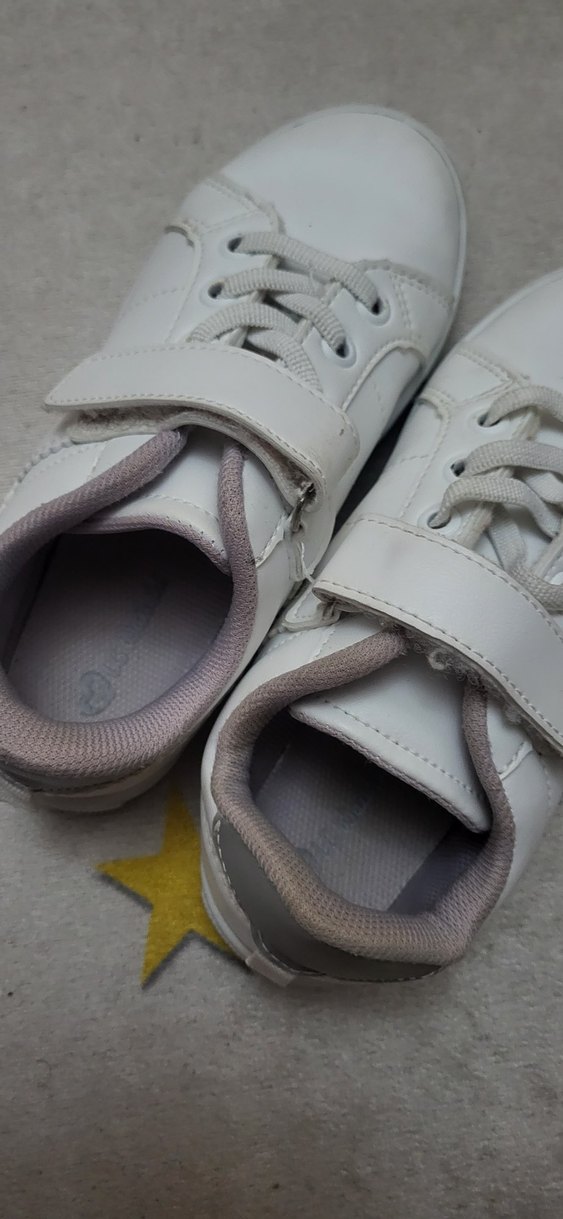 Kız Çocuk Beyaz Cırtlı Spor Ayakkabı - Görsel 4