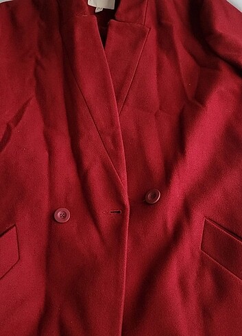 xl Beden bordo Renk Kaşe kaban koton