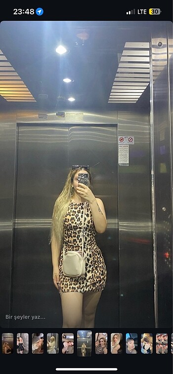 Milla leopar elbise