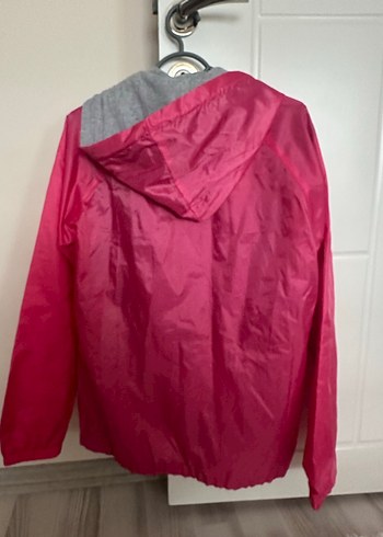 Pembe Kapüşonlu Fermuarlı Kadın Ceket - Görsel 4