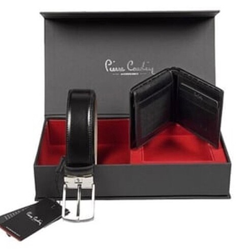 Pierre Cardin Pierre Cardin Damat bohçası cüzdan kemer seti SIFIR