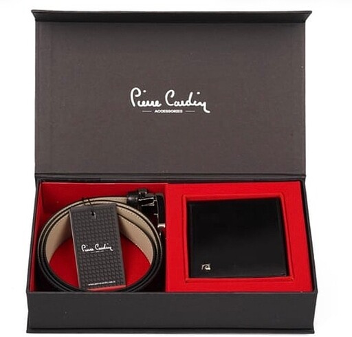 Pierre Cardin Damat bohçası cüzdan kemer seti SIFIR