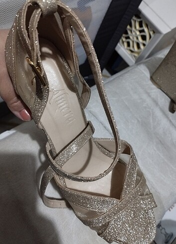 Platform ayakkabı Gold renk