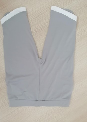 Düğmeli Gri diz altı kapri Tayt - Görsel 2