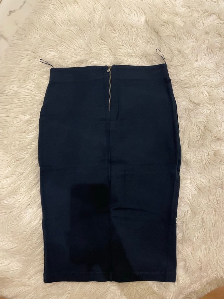 Koyu Yeşil Kadın Uzun Kalem Etek - Görsel 2