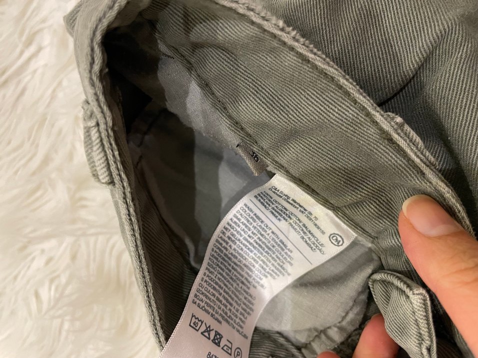 Düğmeli Haki Kadın Boyfriend Pantolon - Görsel 4