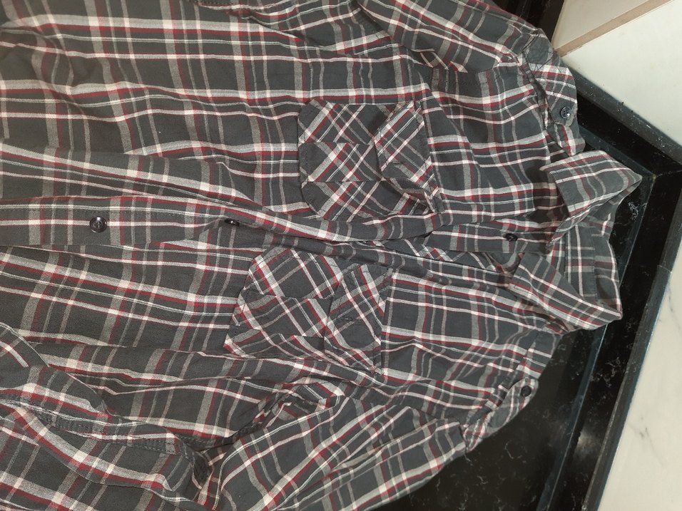 2 adet Düğmeli Gri Erkek gomlek - Görsel 4