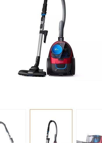 Kırmızı Renkli Elektrikli Süpürge - Görsel 2