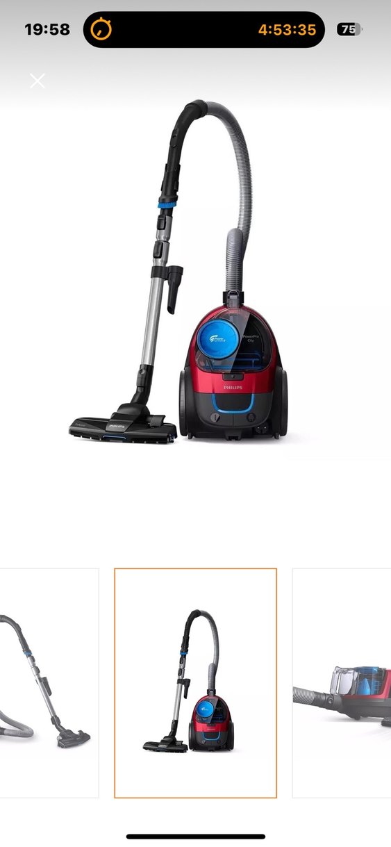 Kırmızı Renkli Elektrikli Süpürge - Görsel 2