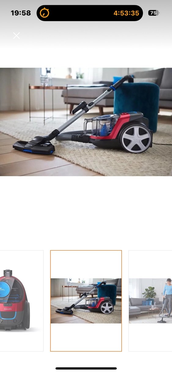 Kırmızı Renkli Elektrikli Süpürge - Görsel 3