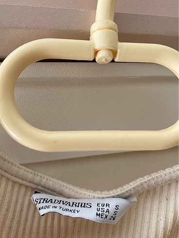 Stradivarius Bej dar midi elbise