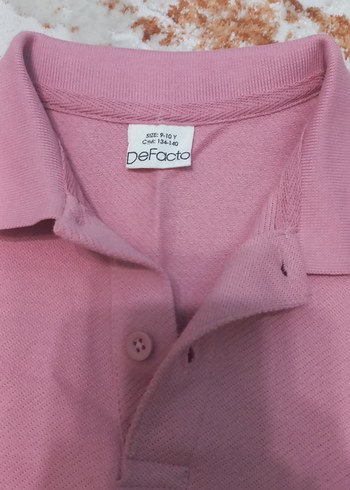 Defacto Erkek çocuk Pembe Polo Tişört