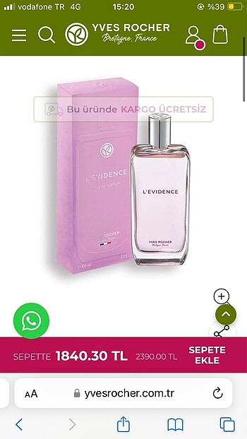 Yves Rocher L?evidence parfüm