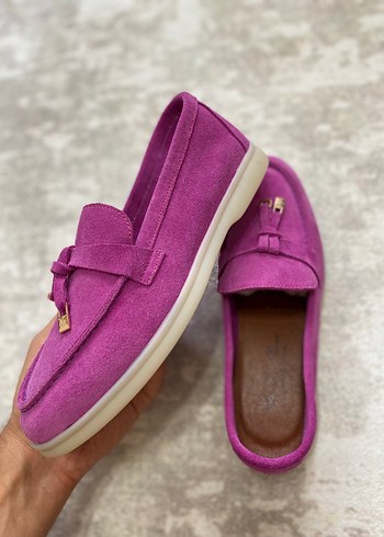 37 Beden mor Renk Loro Piana Loafer