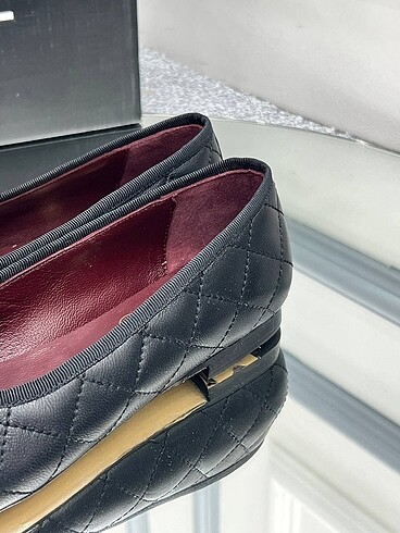37 Beden siyah Renk Chanel Kapitone Babet
