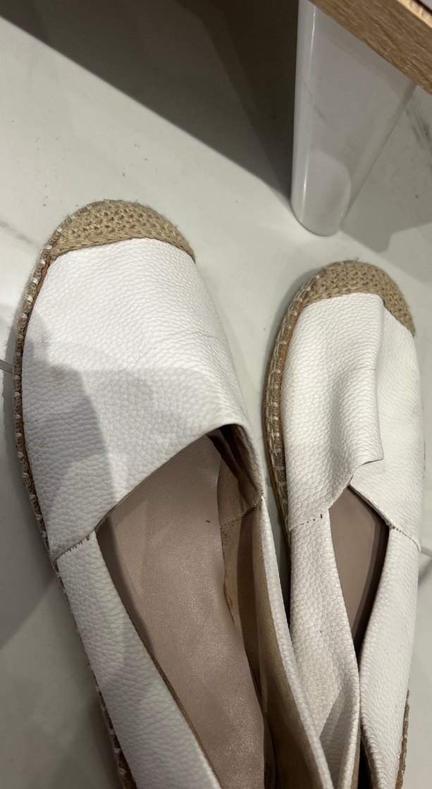 Kadın Beyaz Deri Espadril - Görsel 5