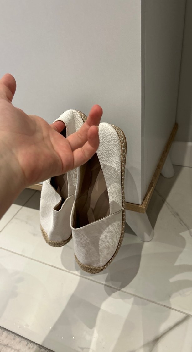 Kadın Beyaz Deri Espadril - Görsel 3