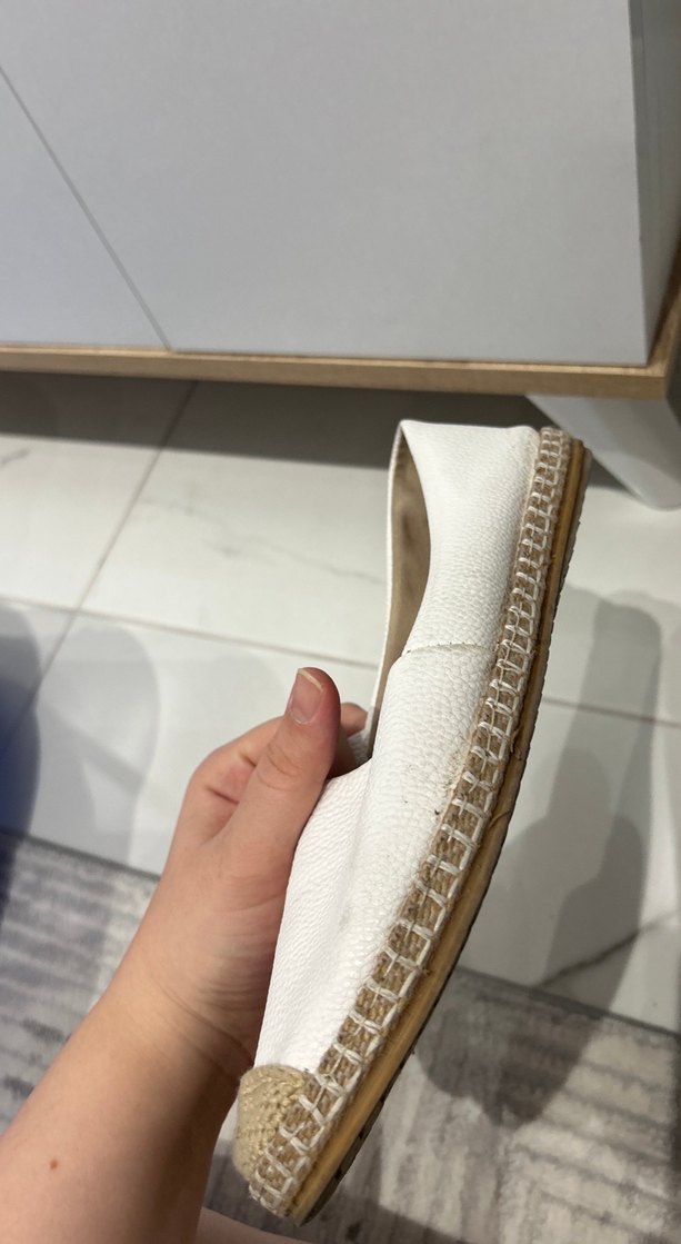 Kadın Beyaz Deri Espadril - Görsel 2