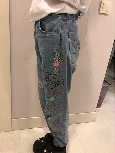 Bershka grafitili jogger kot pantolon