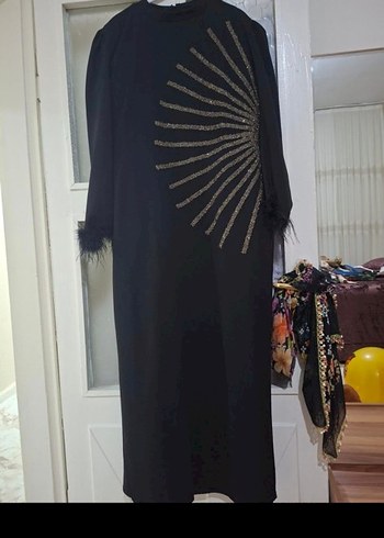 Uzun Siyah Kadın Akşam Elbisesi - Görsel 3