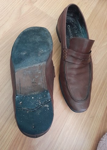 Derimod Kahverengi Deri Erkek Klasik Ofis Ayakkabısı 45 n