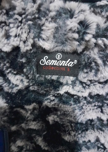 Kadın Mavi Kapüşonlu Kürklü Ceket S - Görsel 2