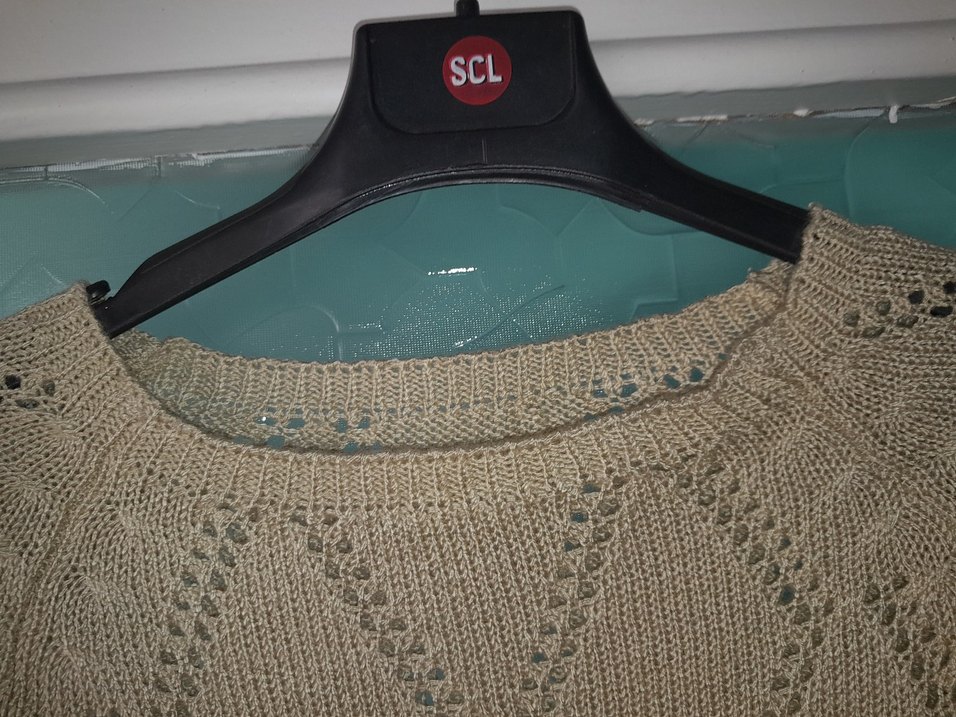 Bej Örgü Kadın Kazak S - Görsel 4