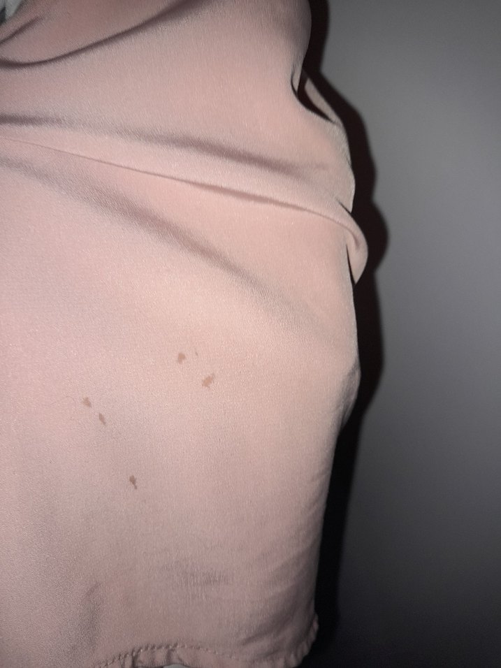 Pudra Beyaz Düğmeli Uzun Kollu Kadın Gömlek M - Görsel 5