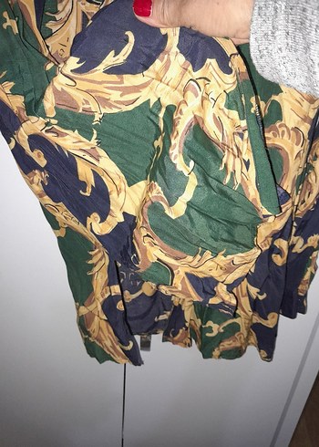 Kadın Çok Renkli Uzun Pamuklu Gömlek M - Görsel 5