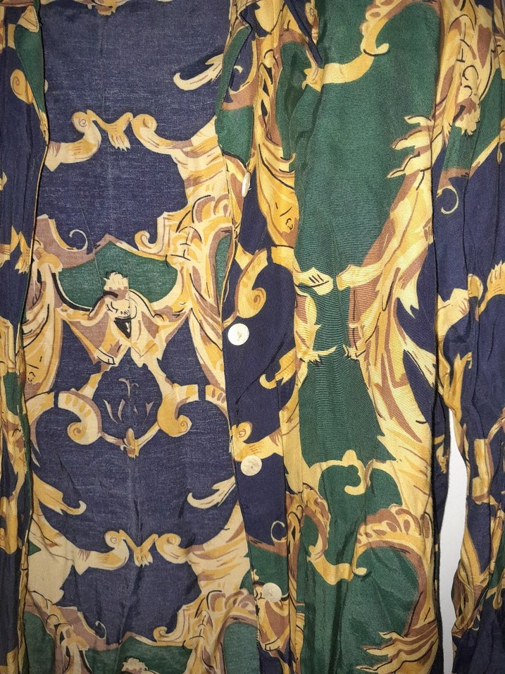 Kadın Çok Renkli Uzun Pamuklu Gömlek M - Görsel 3