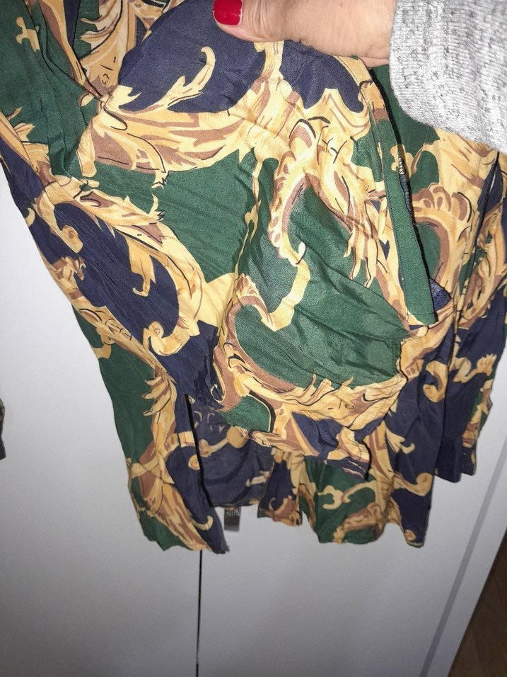 Kadın Çok Renkli Uzun Pamuklu Gömlek M - Görsel 5