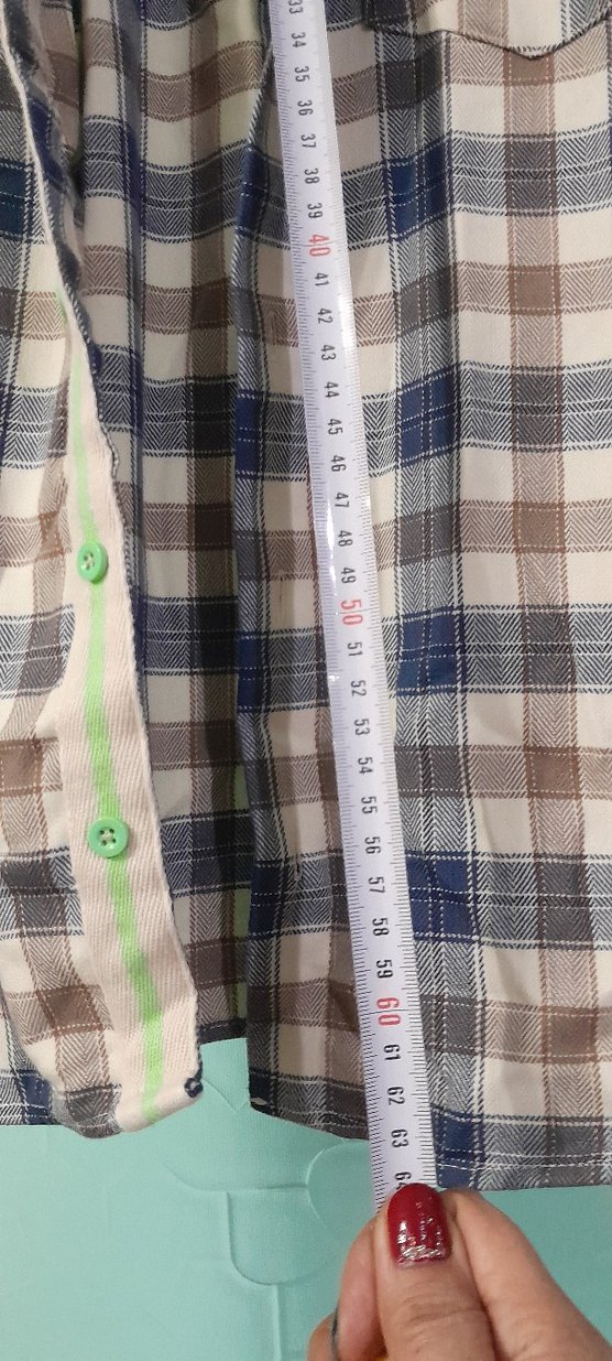 Düğmeli Uzun Kollu Kareli erkek çocuk Gömlek - Görsel 4