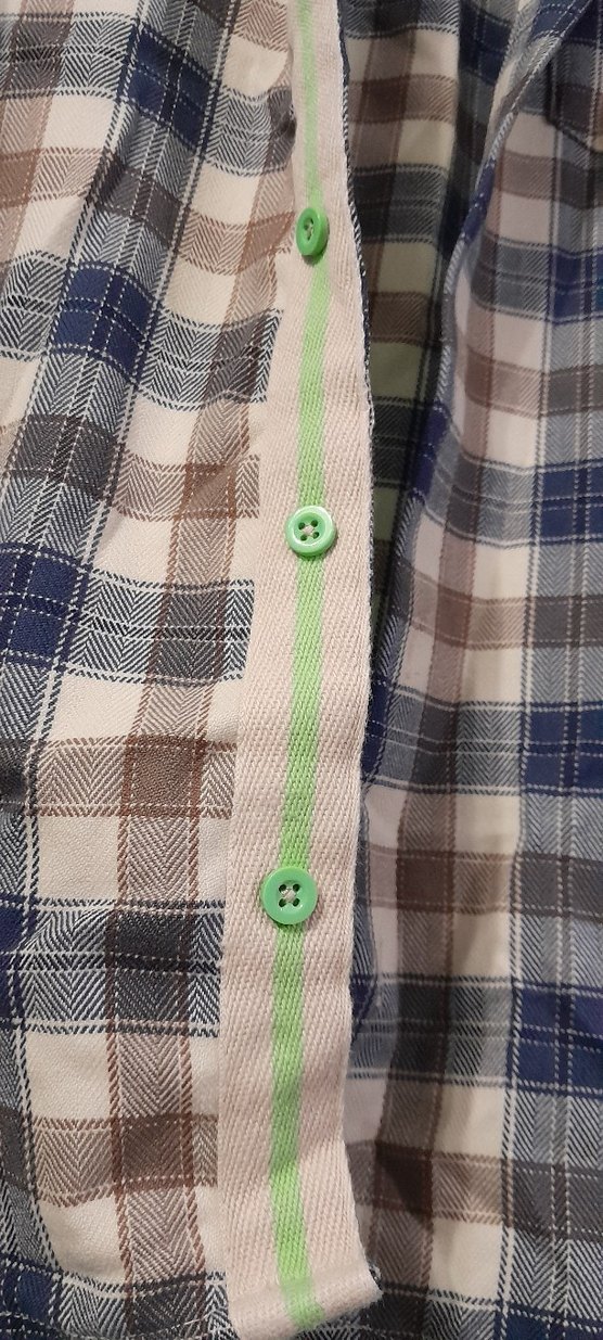 Düğmeli Uzun Kollu Kareli erkek çocuk Gömlek - Görsel 3